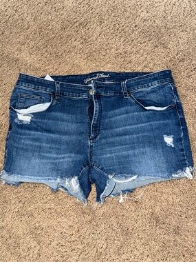 Universal Thread Medium Blue Distressed Denim Cutoff Shorts